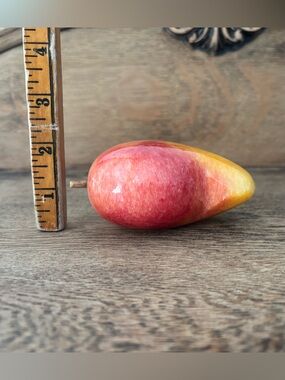 Alabaster Marble Onyx Stone Fruit Hand Carved Mango